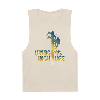 Lineman Tank - living the high life - colored chrome
