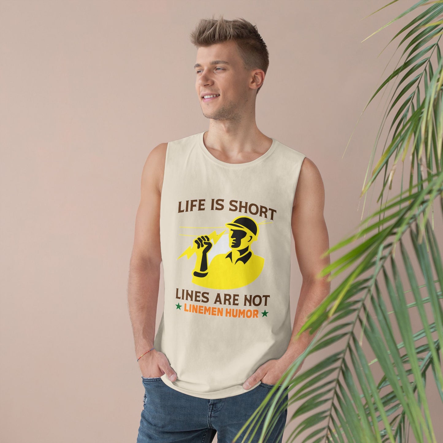 Lineman Tank - Life Is Short Lines Are Not-color