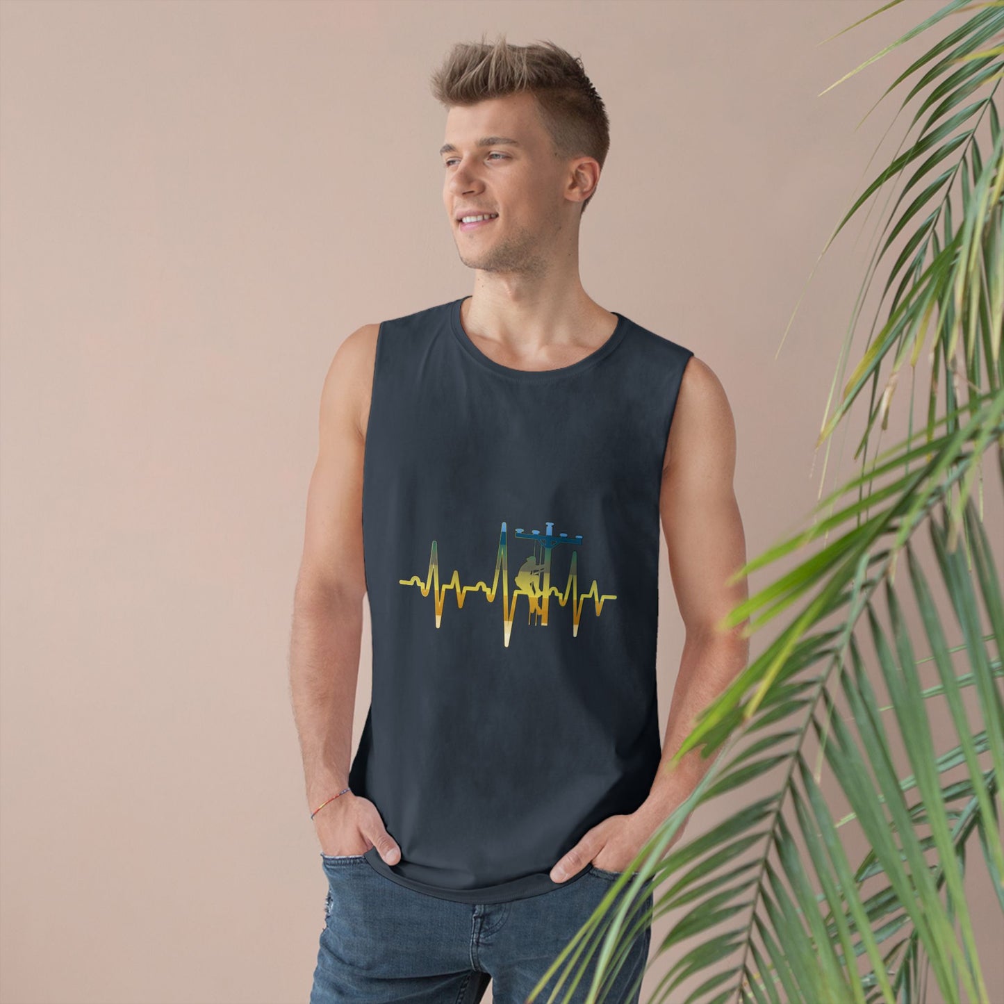 Lineman Tank- Lineman Heartbeat - colored chrome