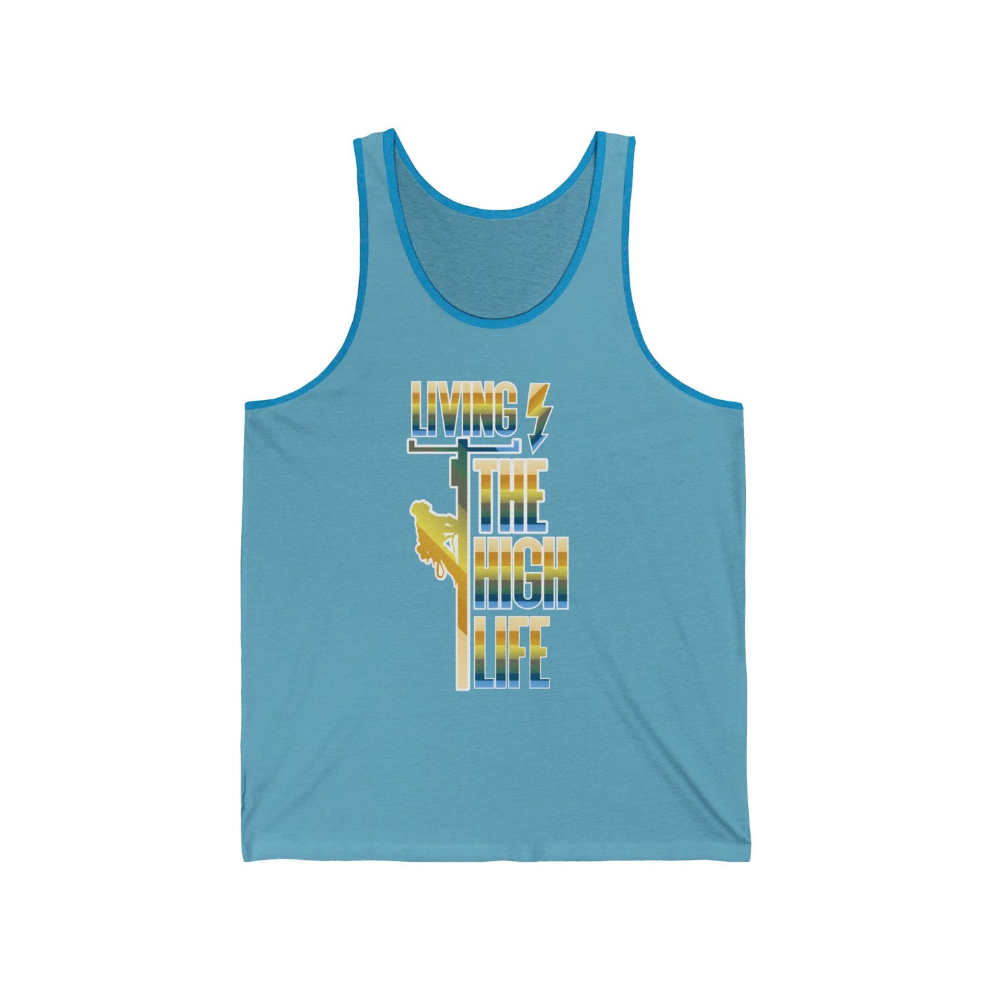 Lineman T-shirt - Living The High Life-colored chrome