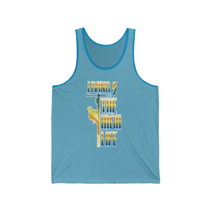 Lineman T-shirt - Living The High Life-colored chrome