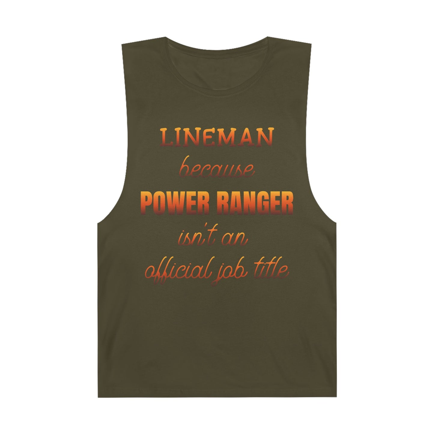 Lineman Tank - Power Ranger job title sky 24