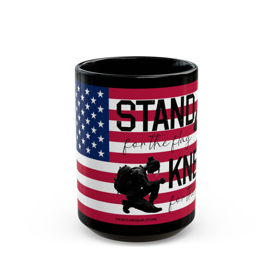 Stand for the flag, Kneel for the fallen (1) Black Mug (11oz, 15oz)