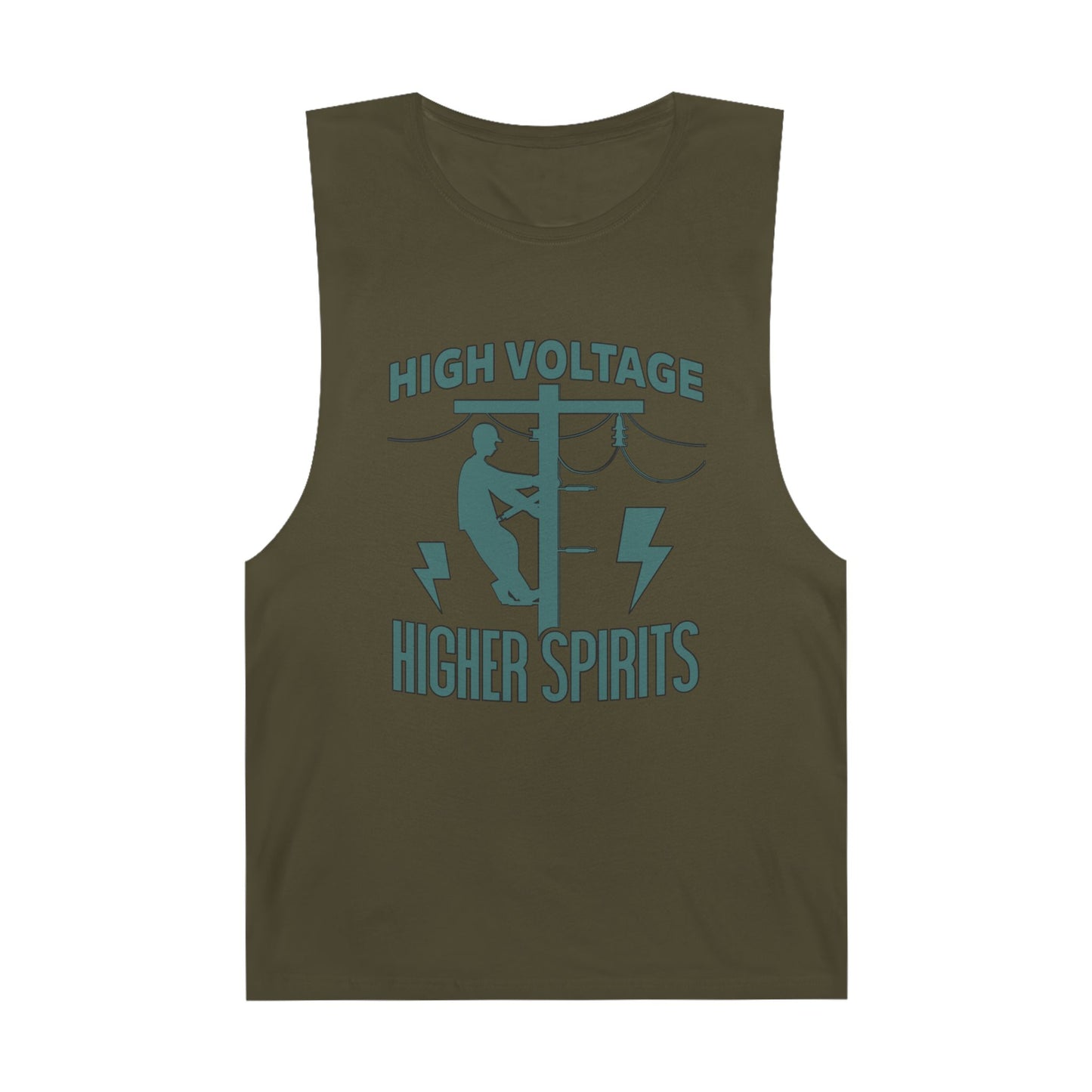 Lineman Tank - High Voltage Higher Spirits-copper patina