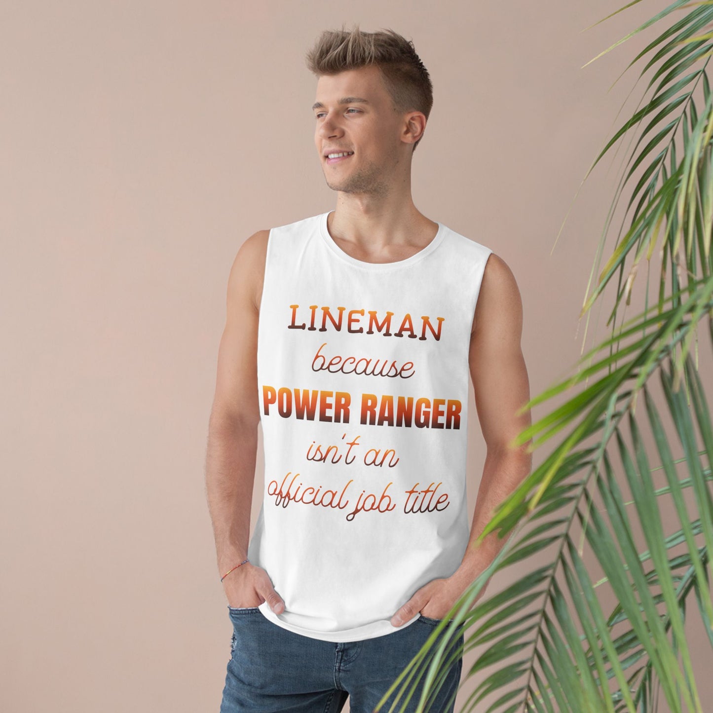 Lineman Tank - Power Ranger job title sky 24