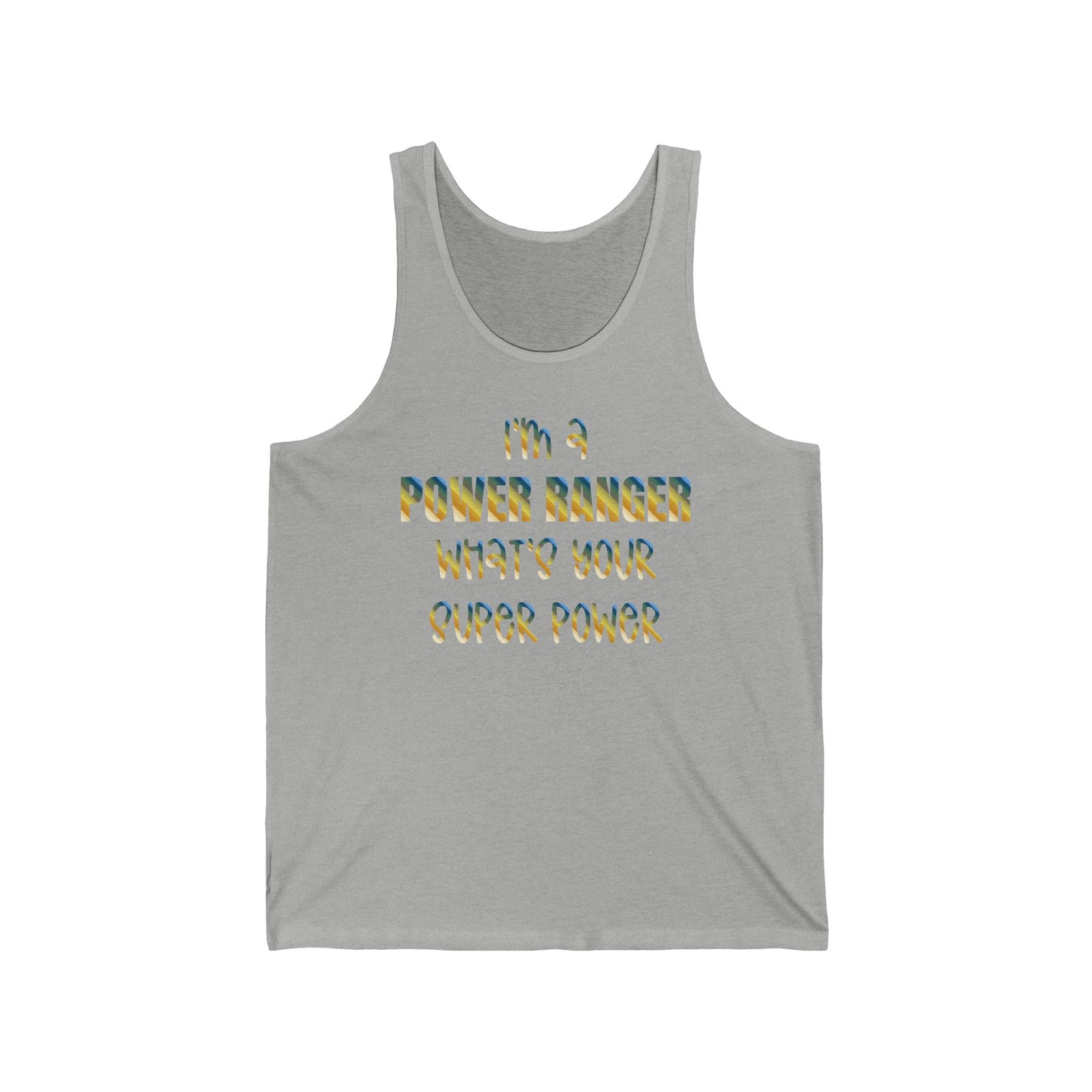 Lineman Tank - power ranger super power colored chrome