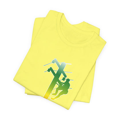 Lineman T-shirt - living the high life - gradient