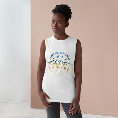 Lineman Tank - Its Not About The Money-colored chrome