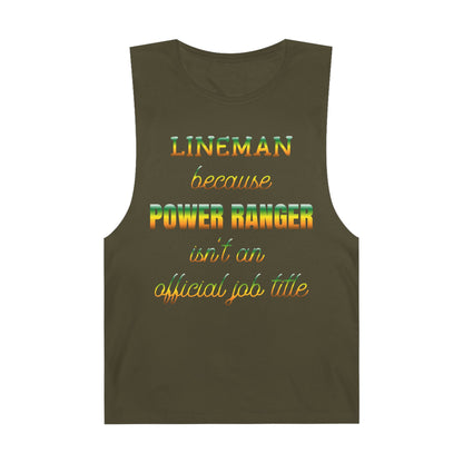 Lineman Tank - Power Ranger job title gradient