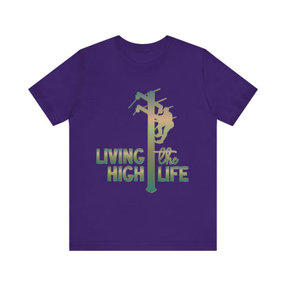 Lineman T-shirt - living the high life - copper patina