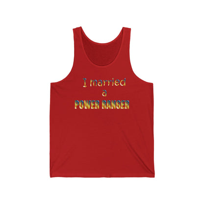 Lineman T-shirt - Married a Power Ranger colored chrome