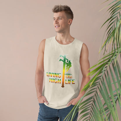 Lineman Tank - living the high life - gradient