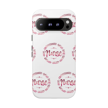Google Pixel Tough Case - Nurse Circle  - White