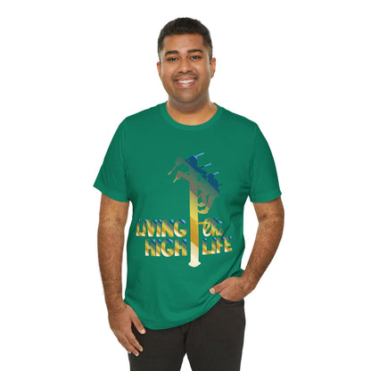 Lineman T-shirt - living the high life - colored chrome