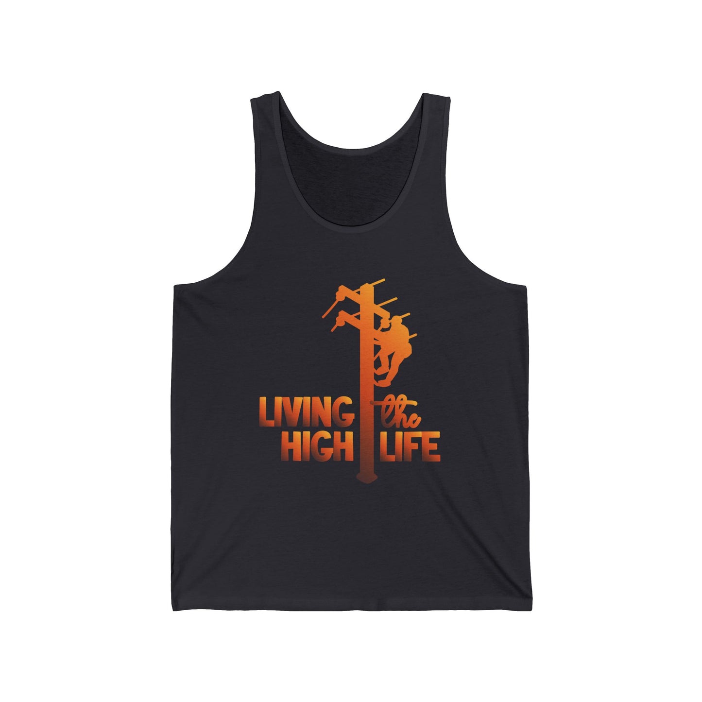 Lineman T-shirt - living the high life - sky 24