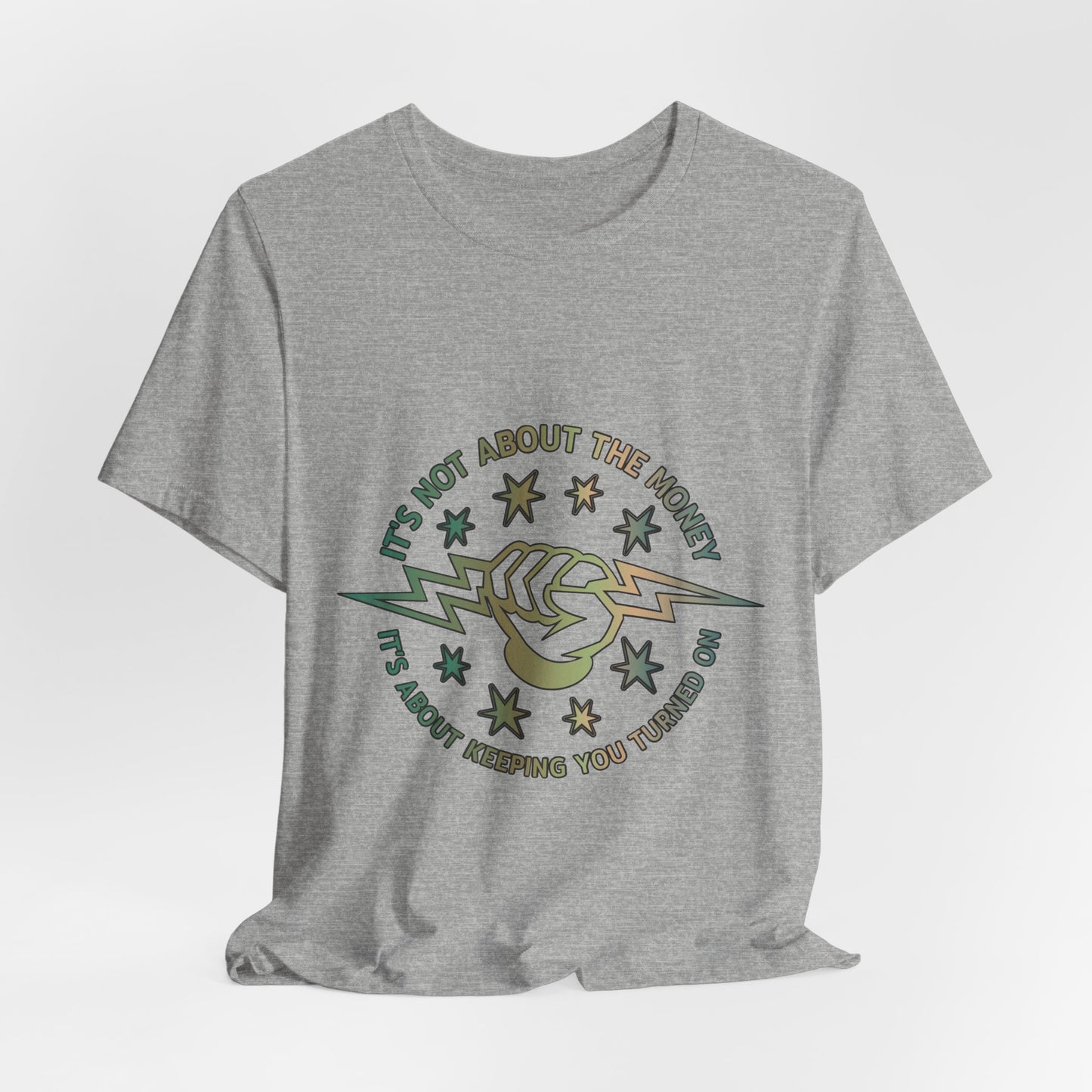 Lineman T-shirt - Its Not About The Money-copper patina