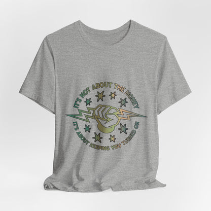 Lineman T-shirt - Its Not About The Money-copper patina