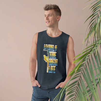 Lineman Tank - Living The High Life-colored chrome