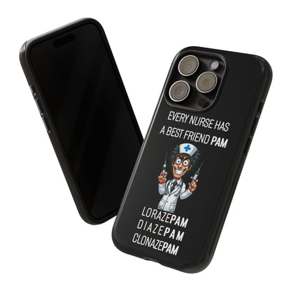 Nurse iPhone Tough Case - Every Nurse Has a Friend Named PAM Design (5) - Black