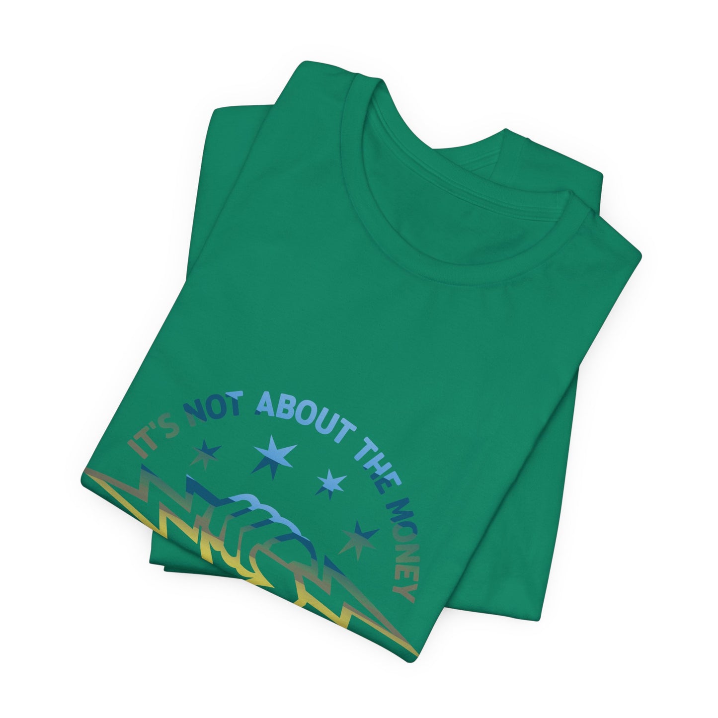 Lineman T-shirt - Its Not About The Money-colored chrome