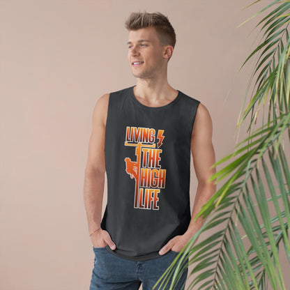 Lineman Tank - Living The High Life-sky 24