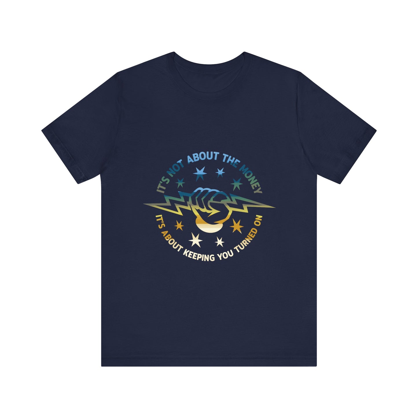 Lineman T-shirt - Its Not About The Money-colored chrome