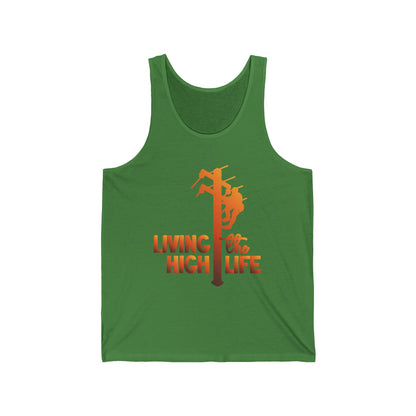 Lineman T-shirt - living the high life - sky 24