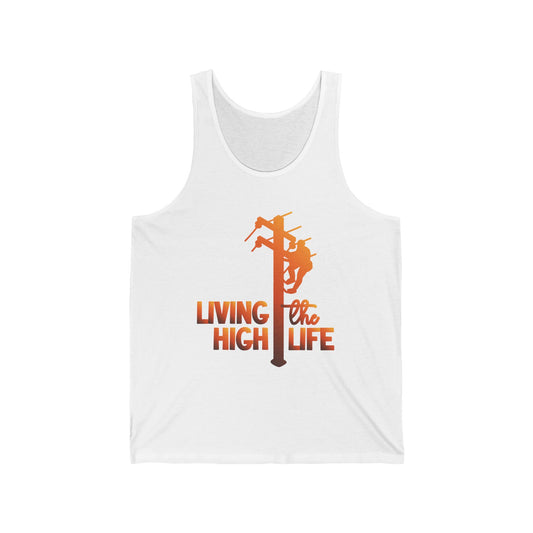 Lineman T-shirt - living the high life - sky 24