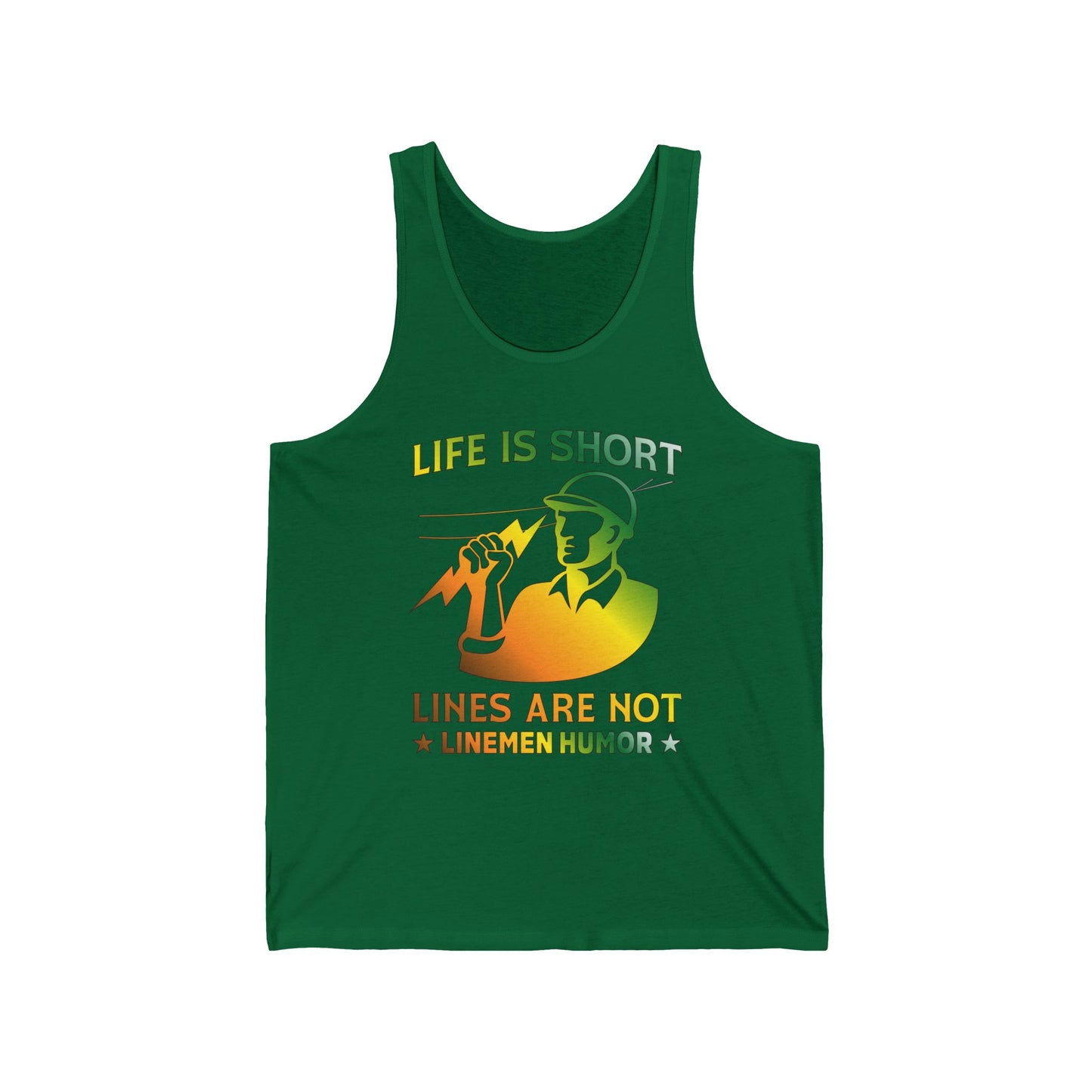 Lineman Tank - Life Is Short Lines Are Not-gradient
