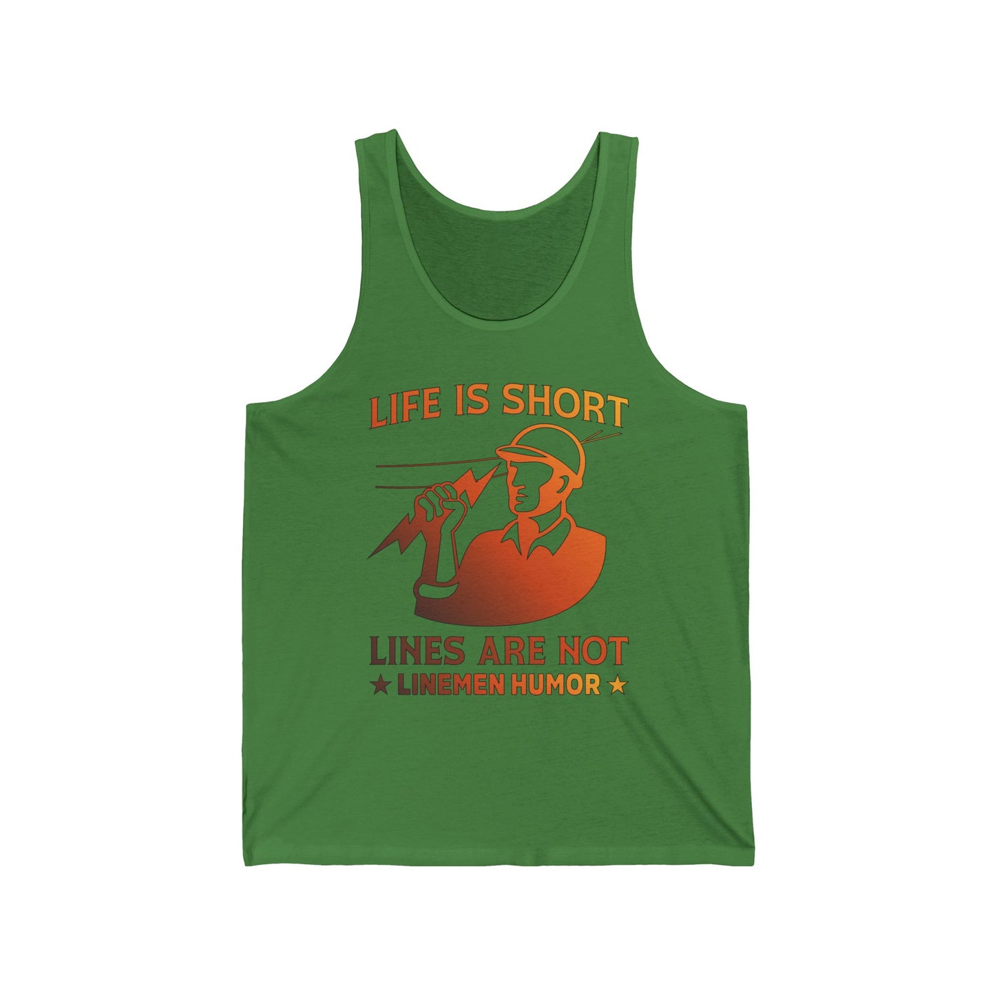 Lineman Tank - Life Is Short Lines Are Not-sky 24