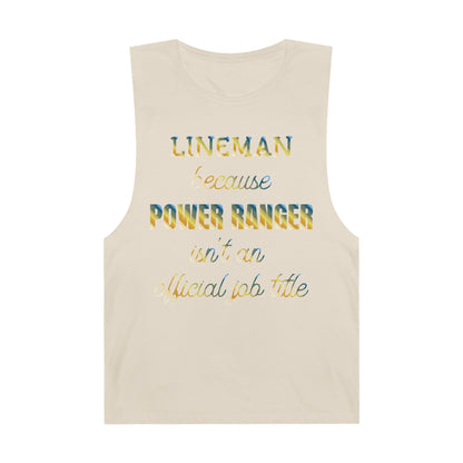 Lineman Tank - Power Ranger job title colored chrome