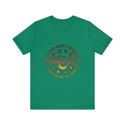 Lineman T-shirt - Its Not About The Money-sky 24