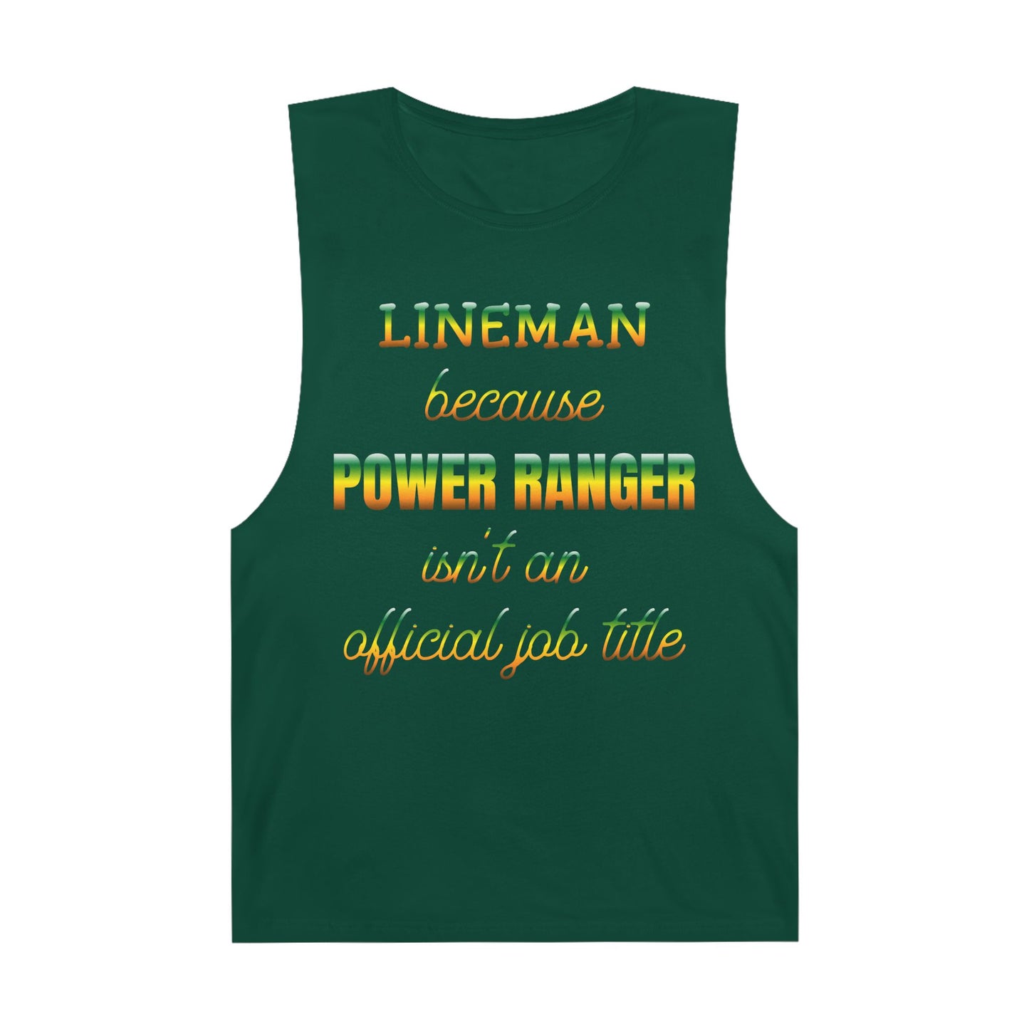 Lineman Tank - Power Ranger job title gradient