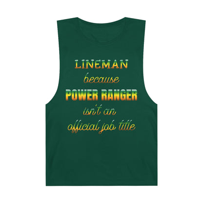 Lineman Tank - Power Ranger job title gradient