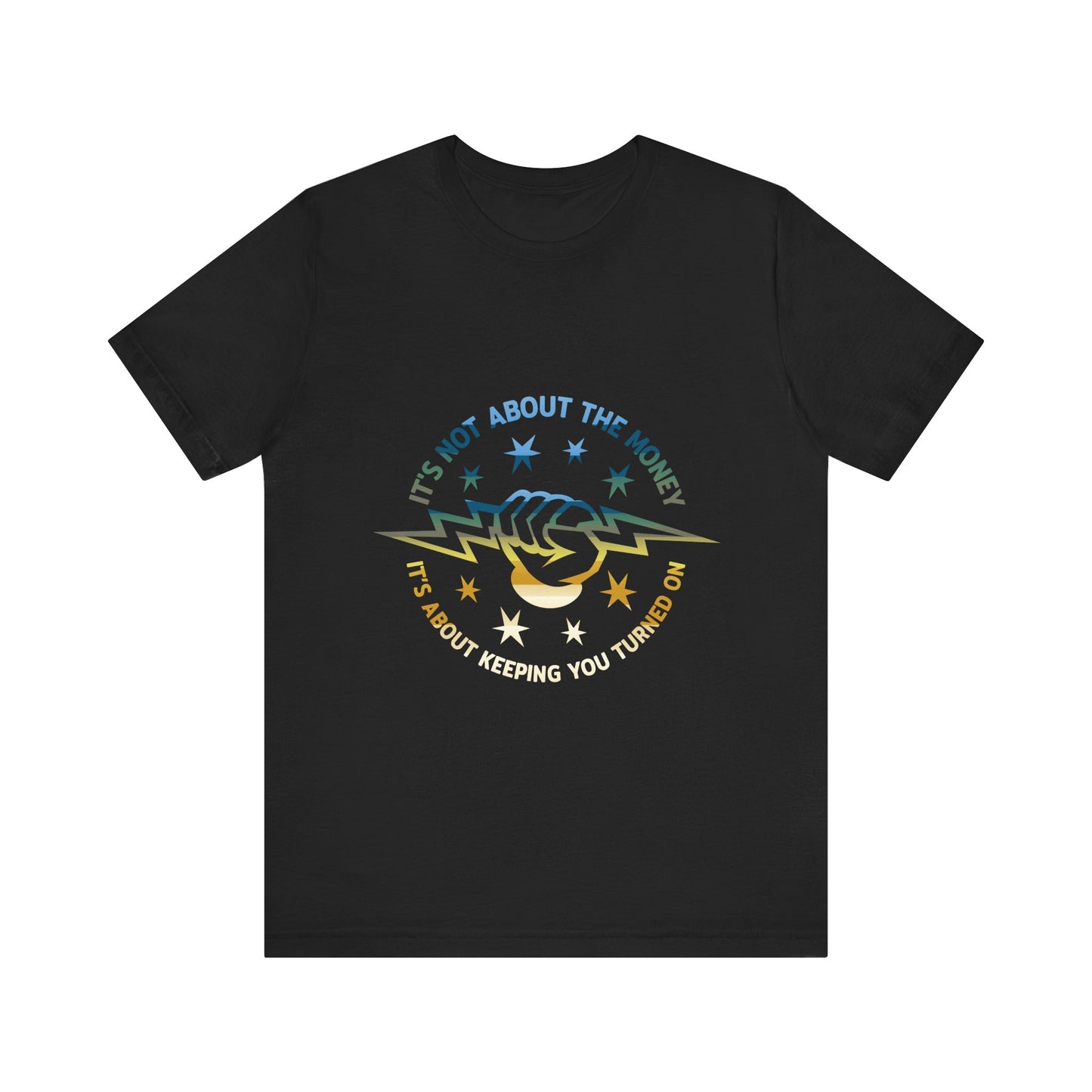 Lineman T-shirt - Its Not About The Money-colored chrome