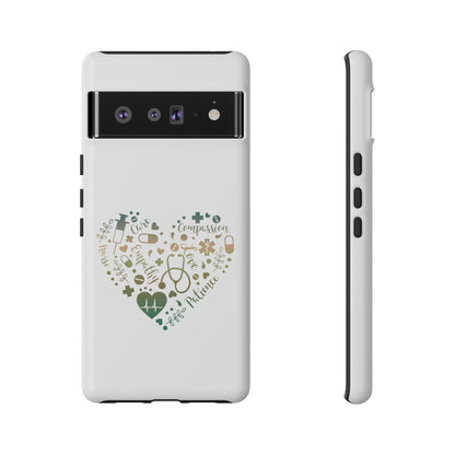 Google Pixel Tough Case - Monogram Heart 1 - White