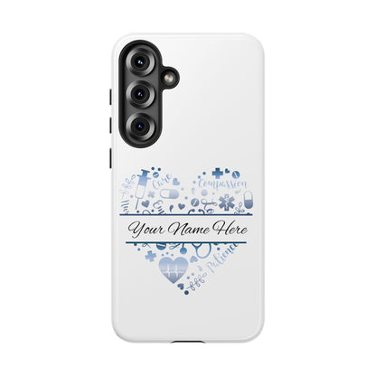 Samsung Tough Case - Nurse Monogram - White
