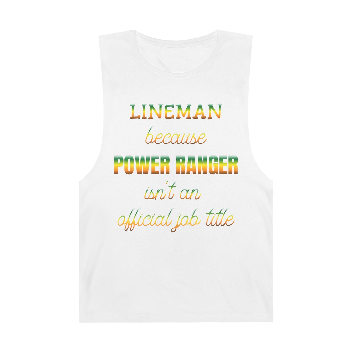Lineman Tank - Power Ranger job title gradient