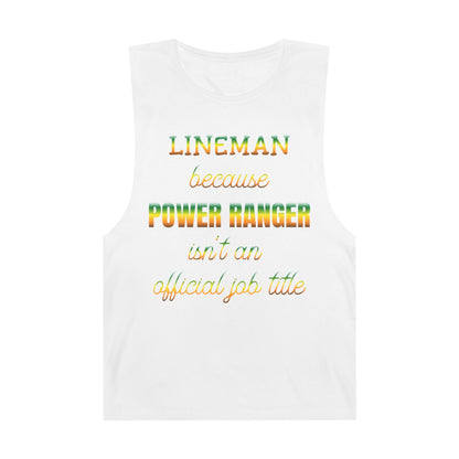 Lineman Tank - Power Ranger job title gradient