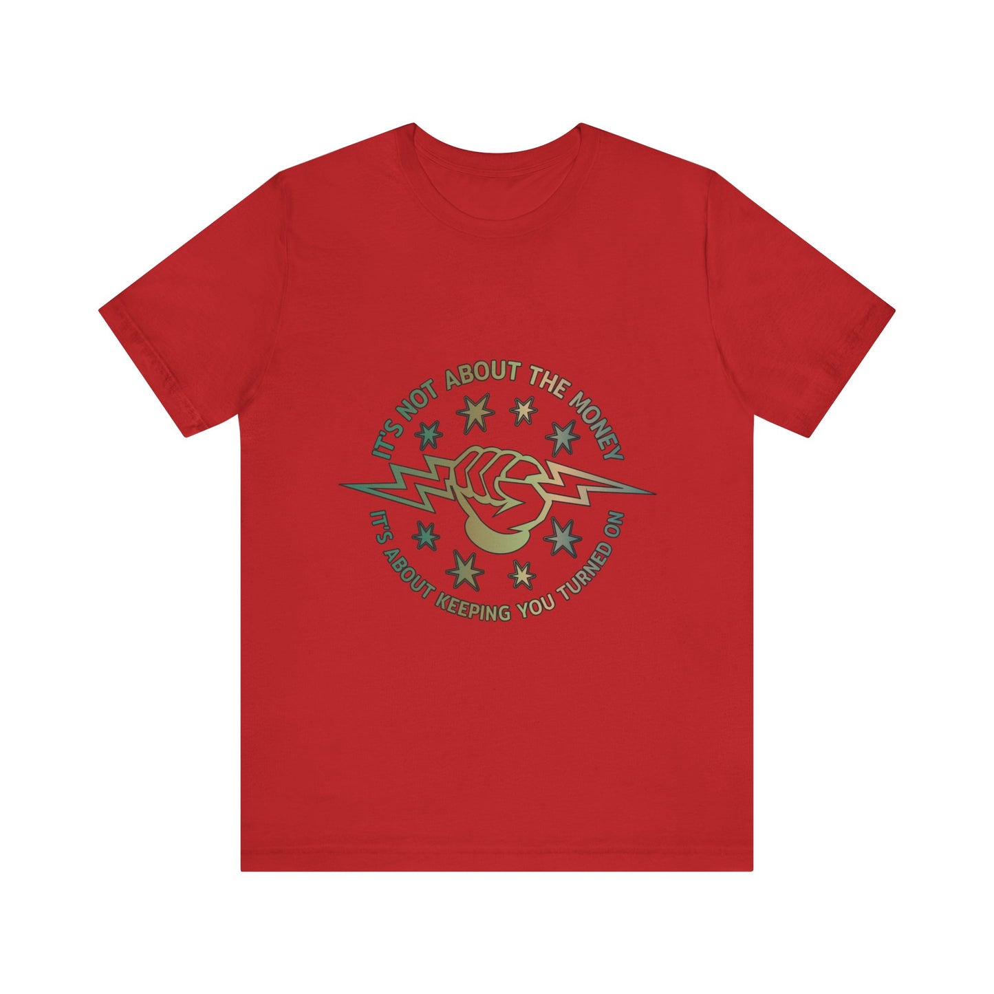 Lineman T-shirt - Its Not About The Money-copper patina