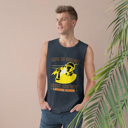 Lineman Tank - Life Is Short Lines Are Not-color
