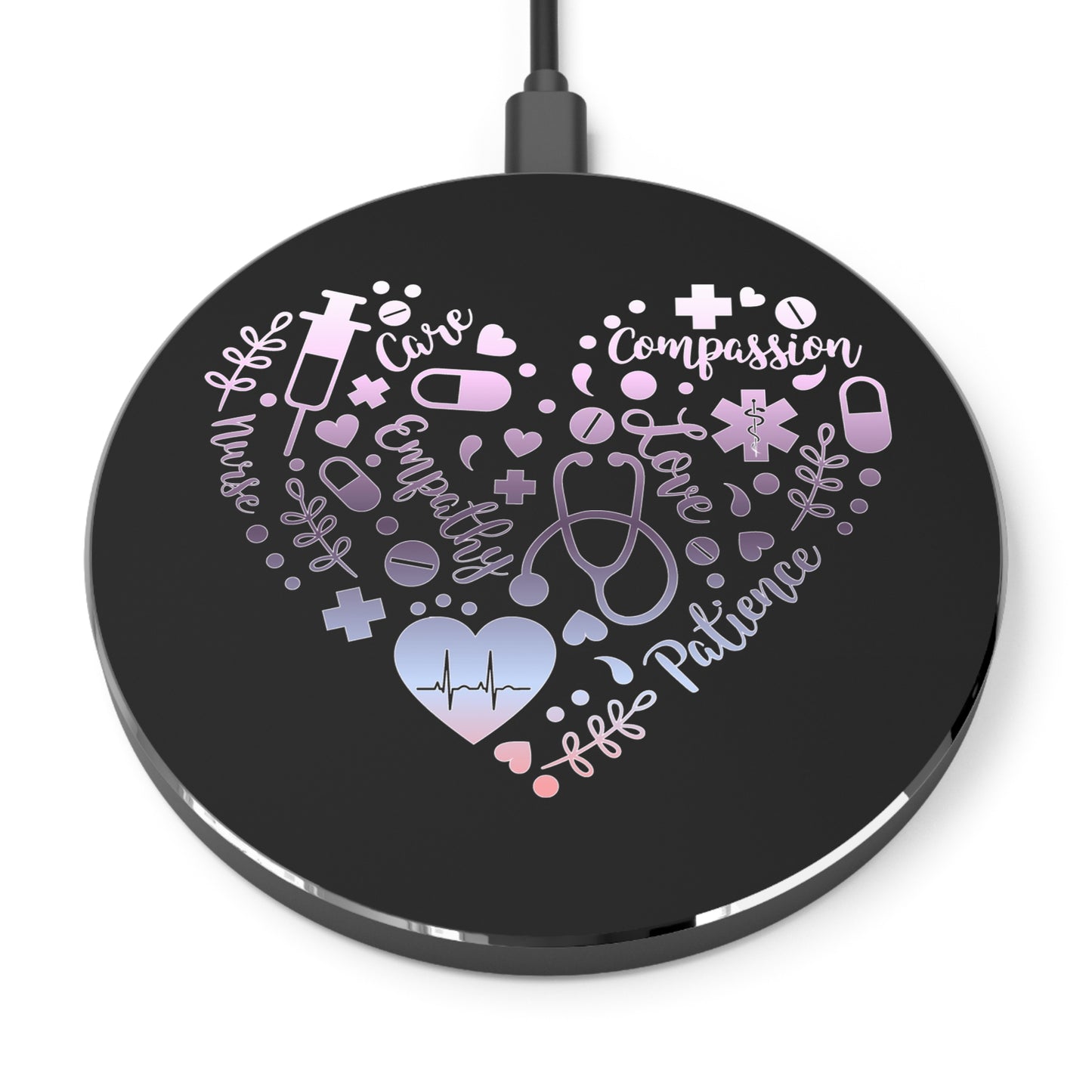 Nurse Heart Wireless Charger | Fast Charging Pad for Healthcare Professionals