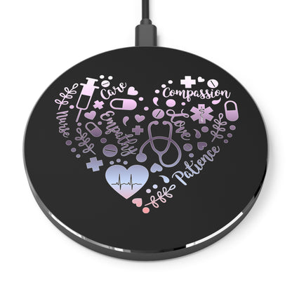 Nurse Heart Wireless Charger | Fast Charging Pad for Healthcare Professionals