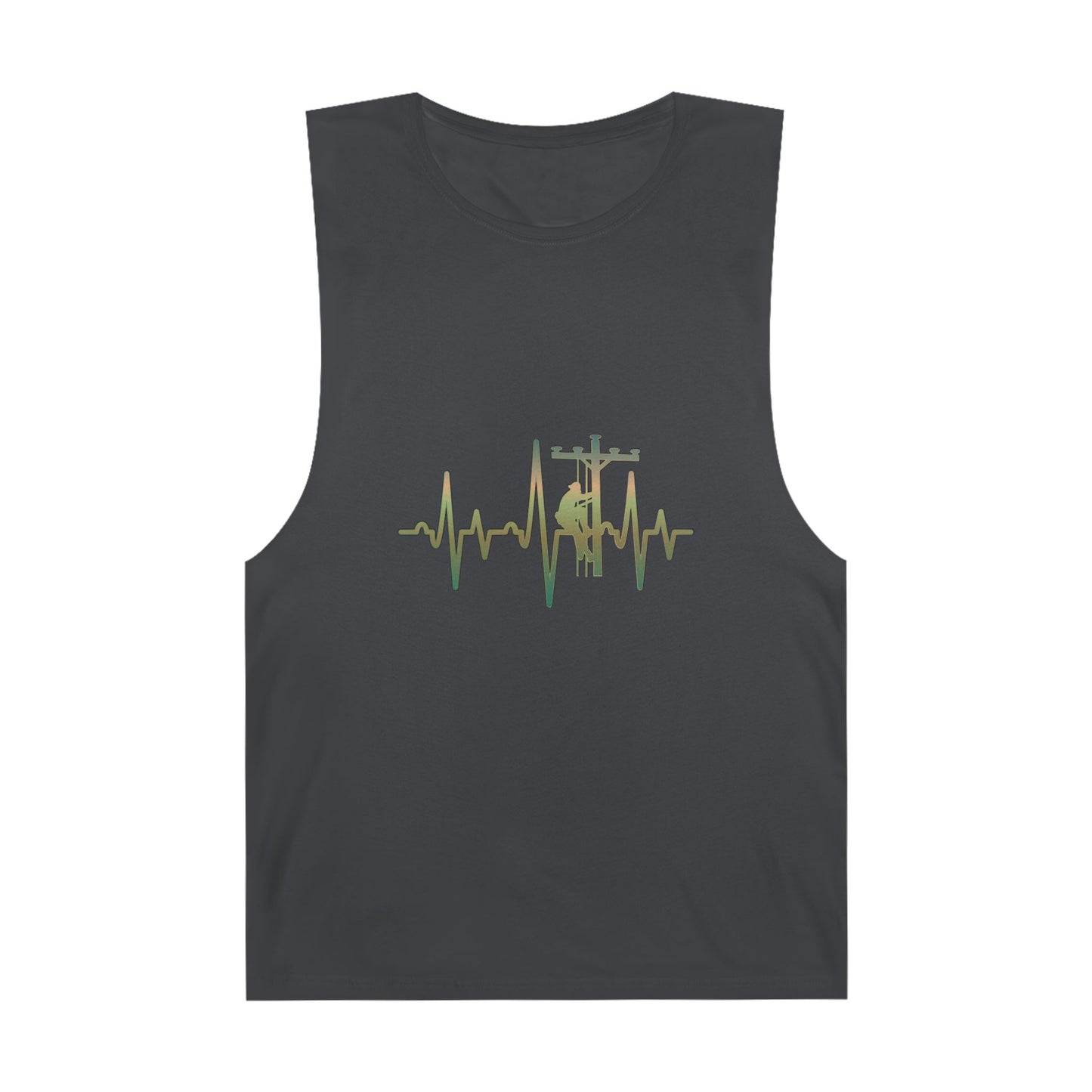 Lineman Tank - Lineman Heartbeat - copper patina