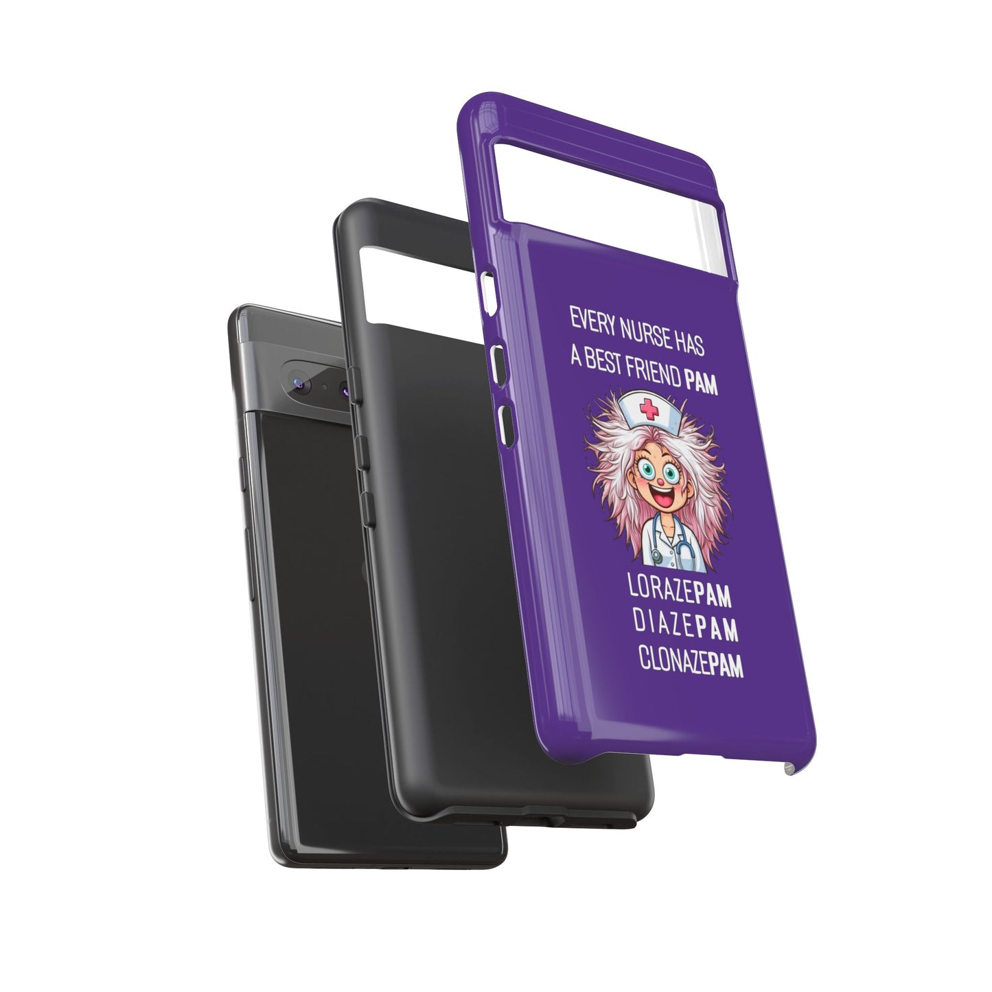 Nurse Google Pixel Tough Case - Every Nurse Has a Friend Named PAM Design (1) - Dark Purple