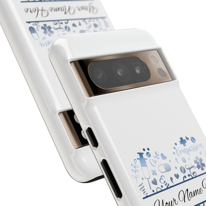 Google Pixel Tough Case - Monogram Heart - White
