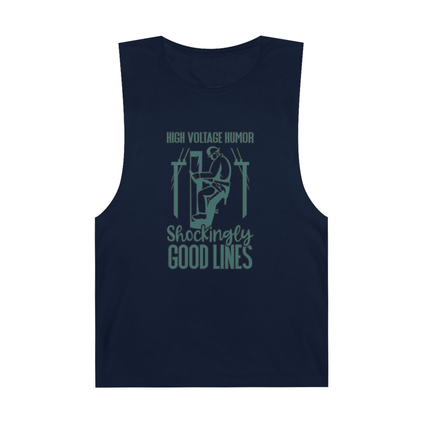 Lineman Tank - High Voltage Humor Shockingly Good Lines-copper patina