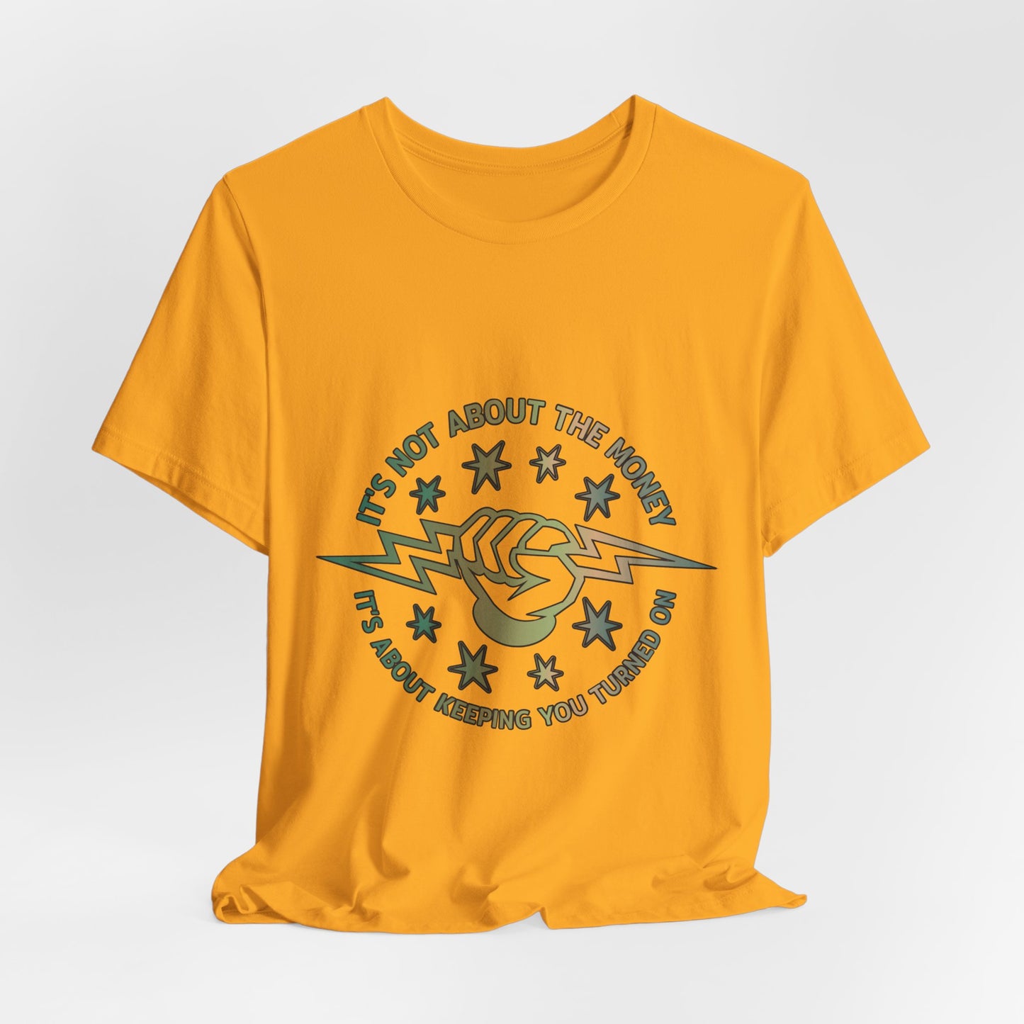 Lineman T-shirt - Its Not About The Money-copper patina