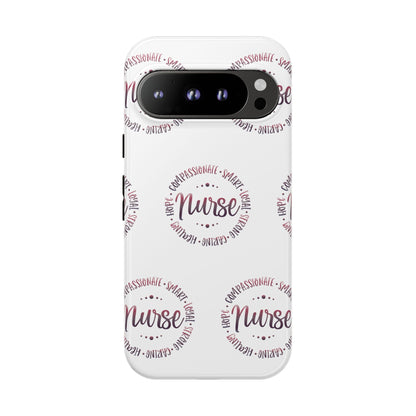 Google Pixel Tough Case - Nurse Circle  - White