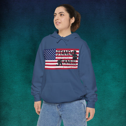 Comfort Colors Stand for the Flag, Kneel for the Fallen Hoodie - Firefighter